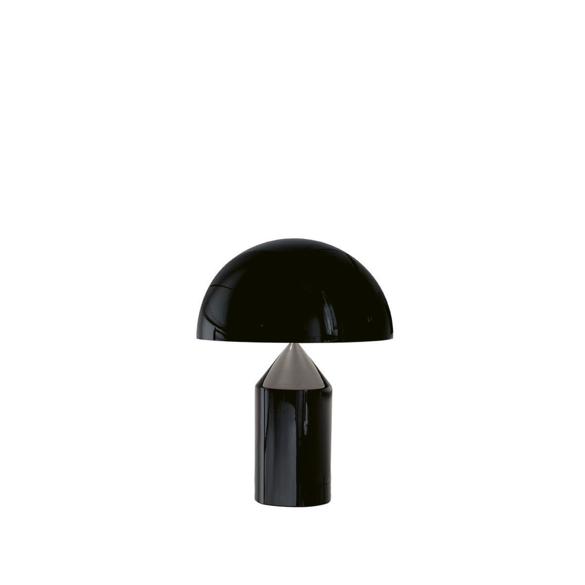 Lampe à poser ATOLLO S métal noir - intérieur blanc, Oluce