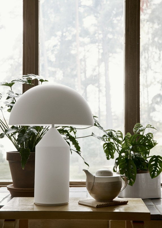 Lampe à poser ATOLLO S verre blanc, Oluce, visuel 4