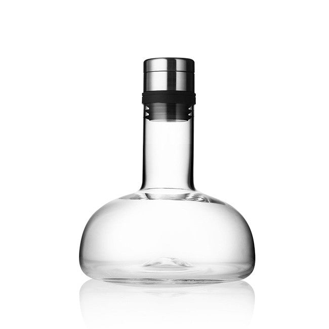 Carafe à vin verre transparent/steel, Menu