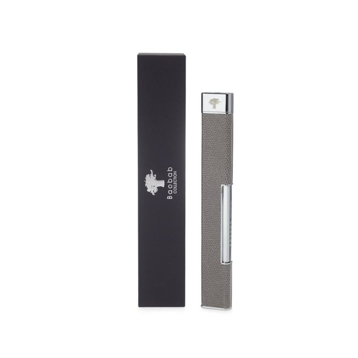 Lighter cuir grainé gris, Baobab Collection