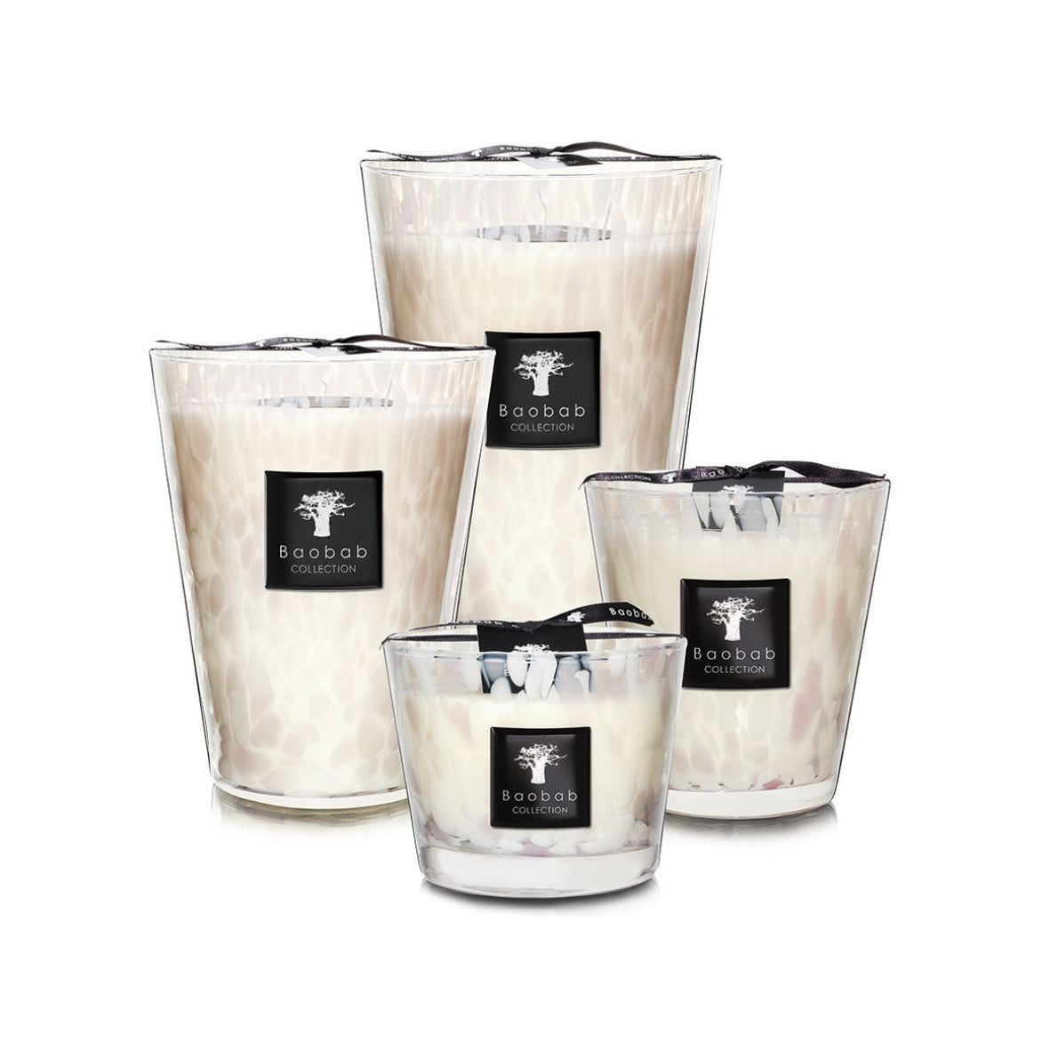 Bougie White Pearls, Baobab Collection