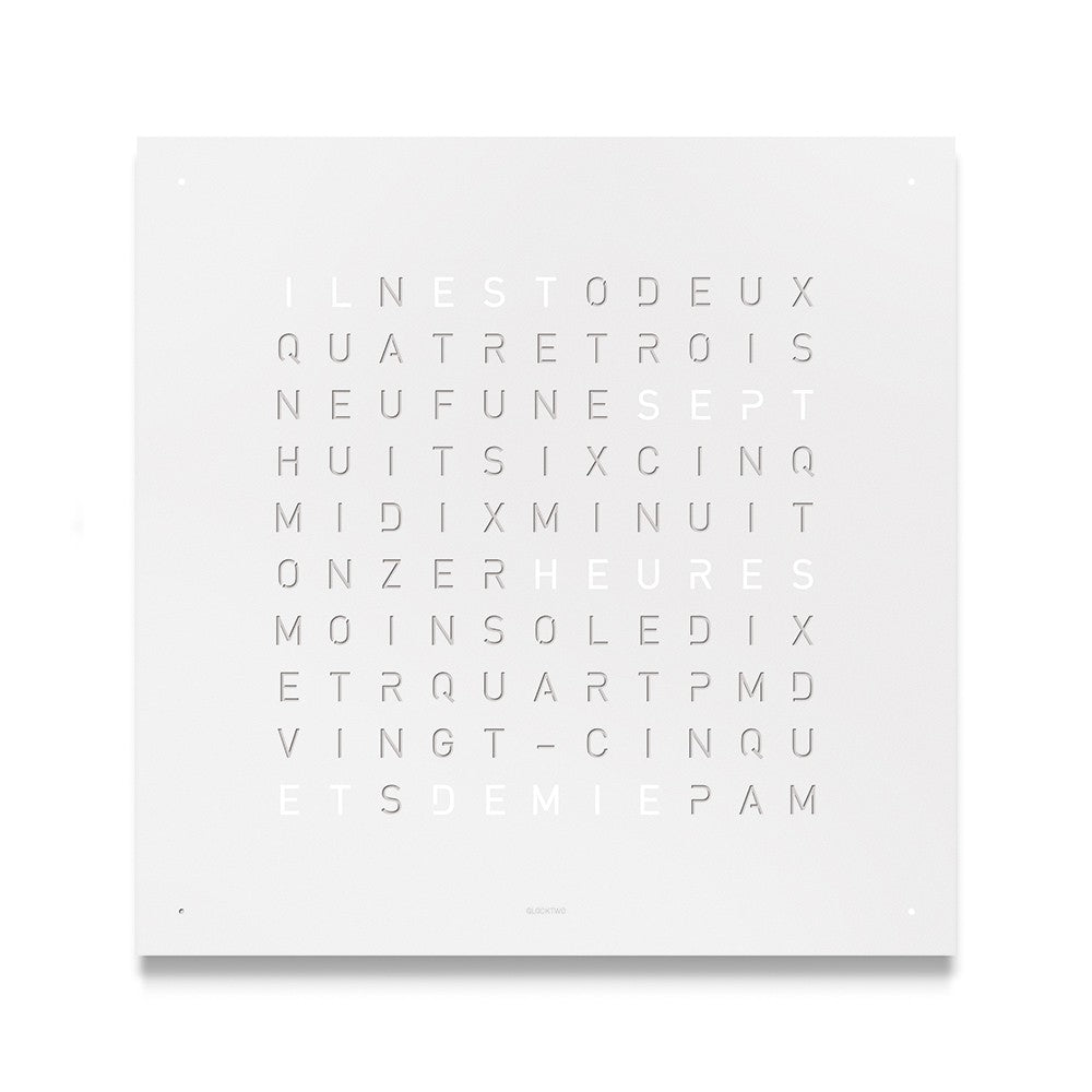 Façade acier laqué pour horloge Earth 45, Qlocktwo, visuel 3