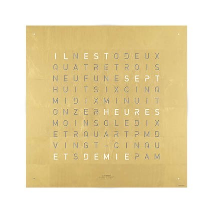 Façade Creator's Edition pour horloge Earth 45, Qlocktwo