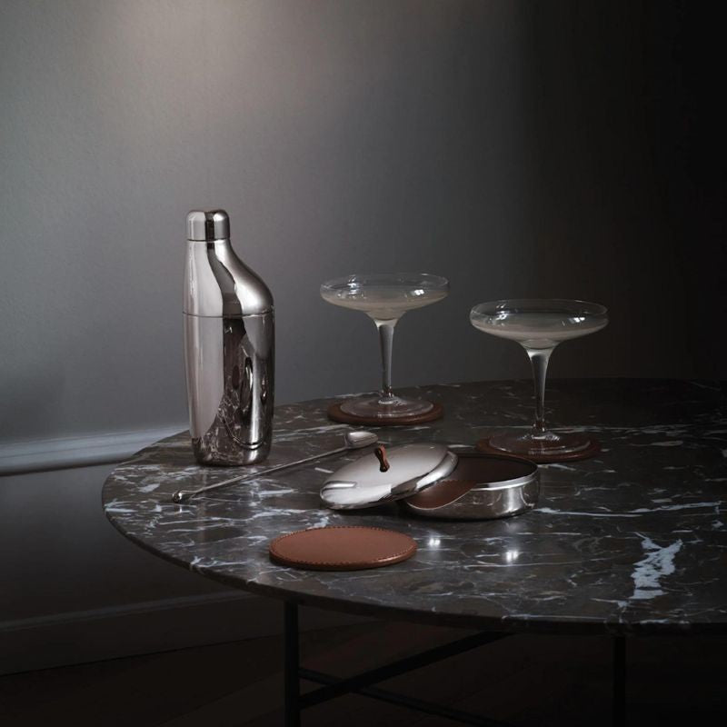 Set de 4 sous-verre en cuir Sky, Georg Jensen, visuel 3