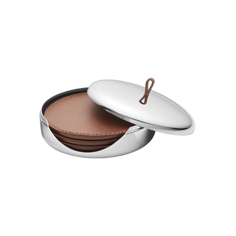 Set de 4 sous-verre en cuir Sky, Georg Jensen