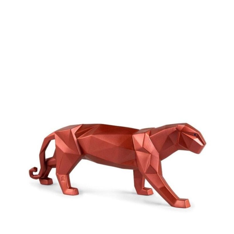 Sculpture Panthera - rouge métallique
