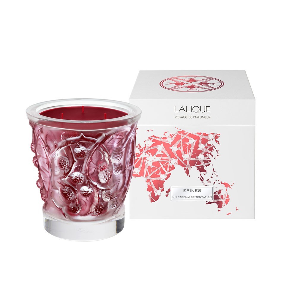 Bougie Lalique - Vase de cristal Epines, Lalique, visuel 2