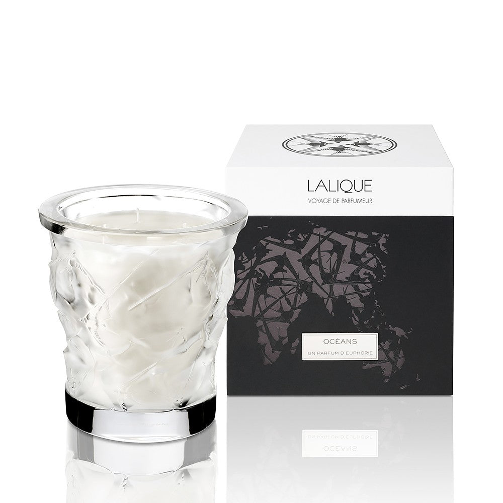Bougie Lalique - Vase de cristal Océans, Lalique, visuel 2