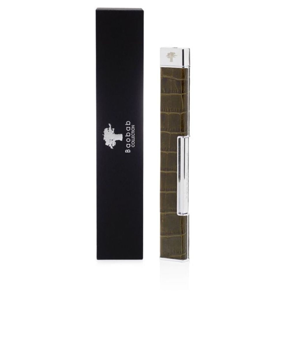 Lighter cuir croco kaki, Baobab Collection