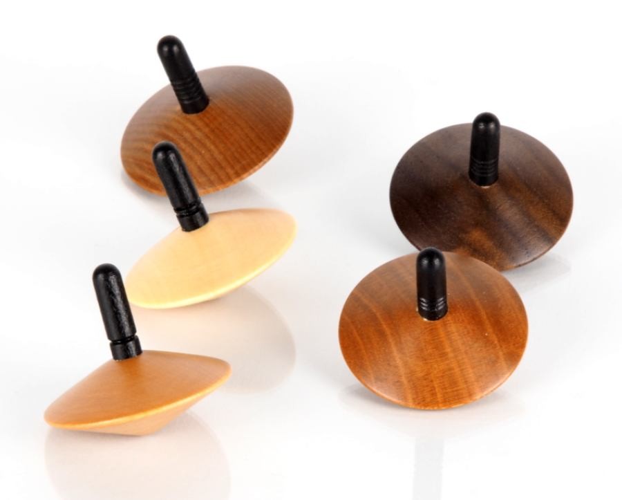 Set de 5 spins bois avec support, Naef, visuel 4