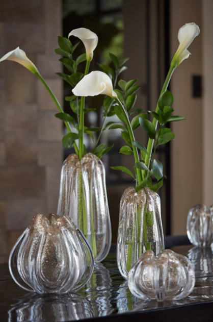 Vase MURELA verre clair et sable brillant - h30cm, LLV, visuel 4