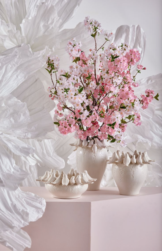 Pivoine géante D160 H90cm - blanche, EDG, visuel 4
