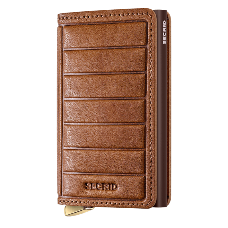 Porte-cartes Slim Premium (Emboss lines Cognac), Secrid