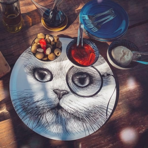 Plateau CHAT AU MONOCLE - Large, Rory Dobner, visuel 2