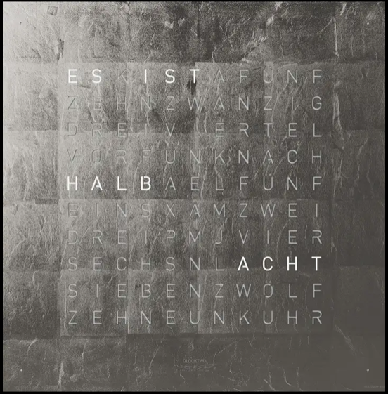 Horloge Earth 45 - façade Creator's Edition Platinum, Qlocktwo, visuel 7