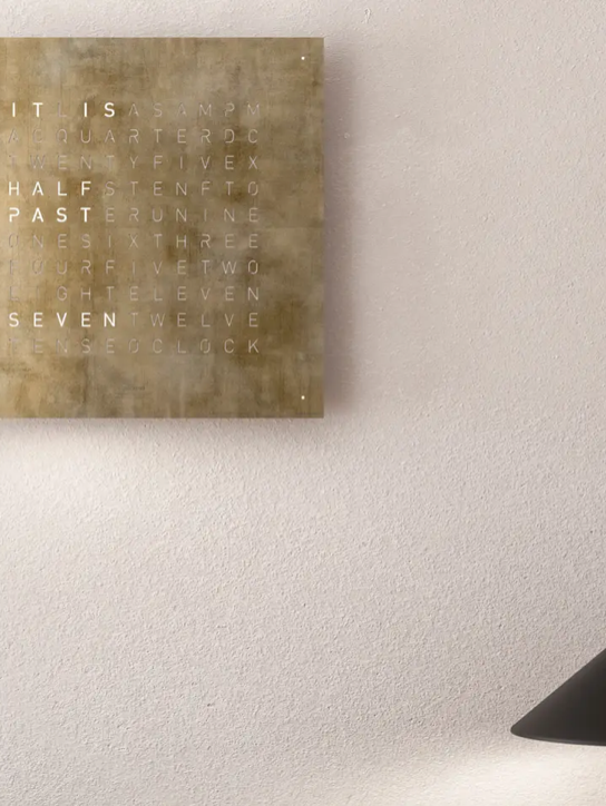 Horloge Earth 45 boitier blanc - Façade Creator's Edition Silver & Gold, Qlocktwo, visuel 11