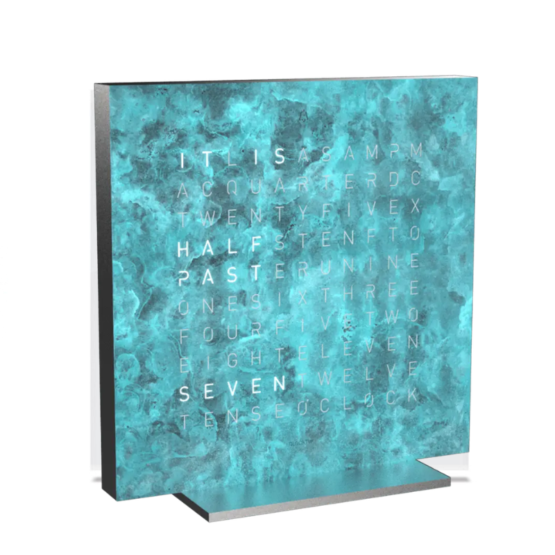 Horloge de table Earth 13,5 - Vintage copper, Qlocktwo