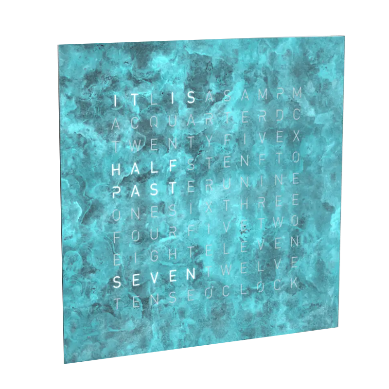 Façade Vintage copper pour horloge de table EARTH 13,5, Qlocktwo