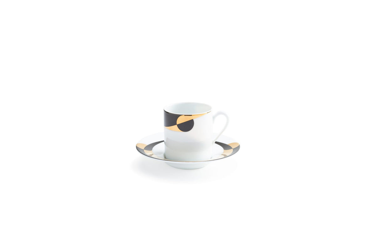 Tasse et soucoupe café Vortex