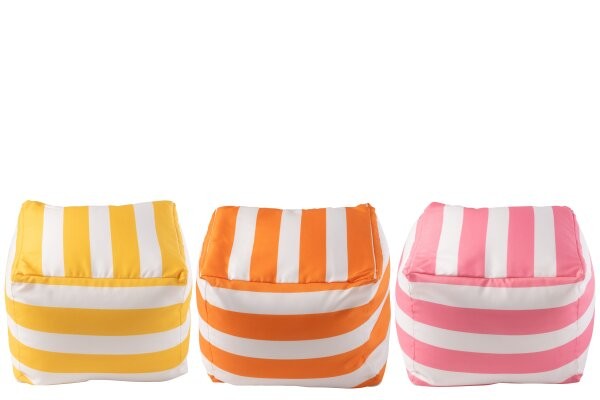 Pouf Summer rayures 45x45x35cm, Jolipa