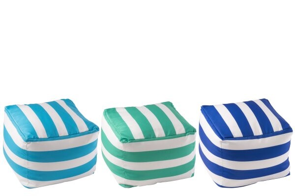 Pouf Summer rayures 45x45x35cm, Jolipa, visuel 7