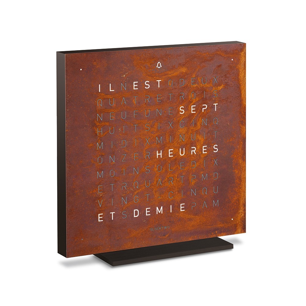 Horloge de table Earth 13,5 - Rust, Qlocktwo