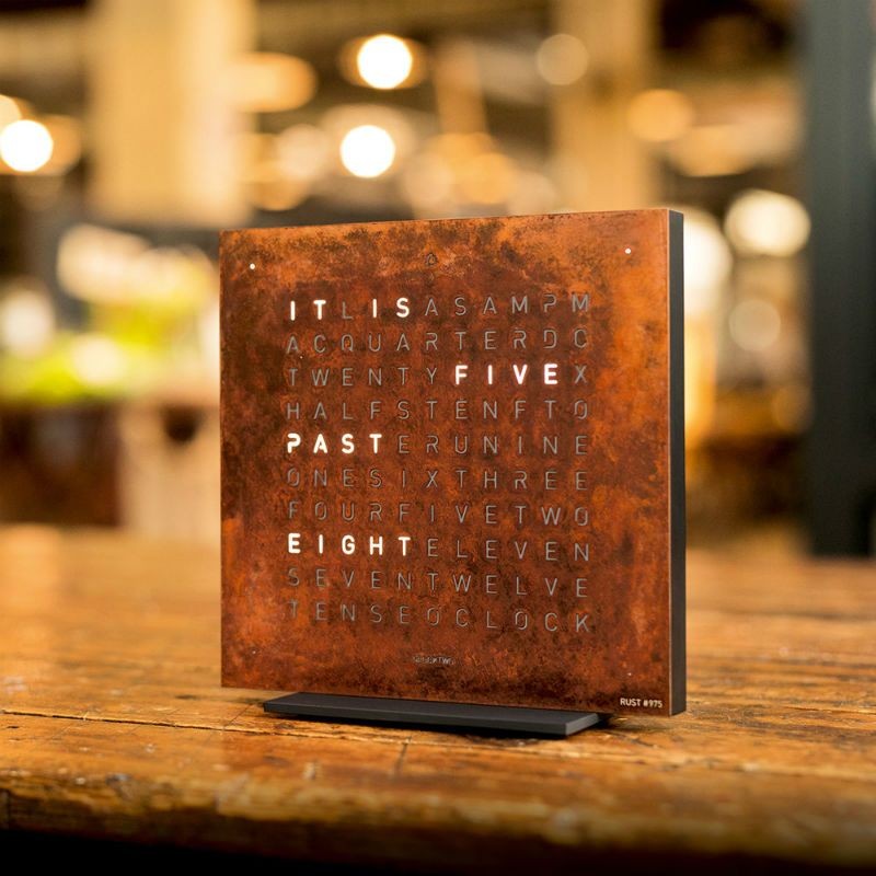 Horloge de table Earth 13,5 - Rust, Qlocktwo, visuel 7