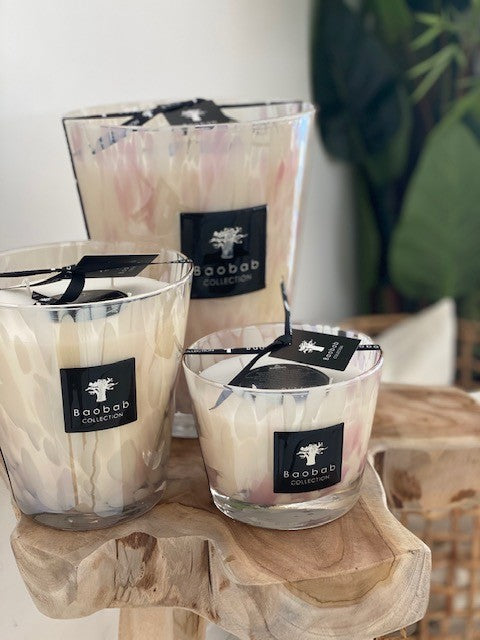 Bougie White Pearls, Baobab Collection, visuel 7