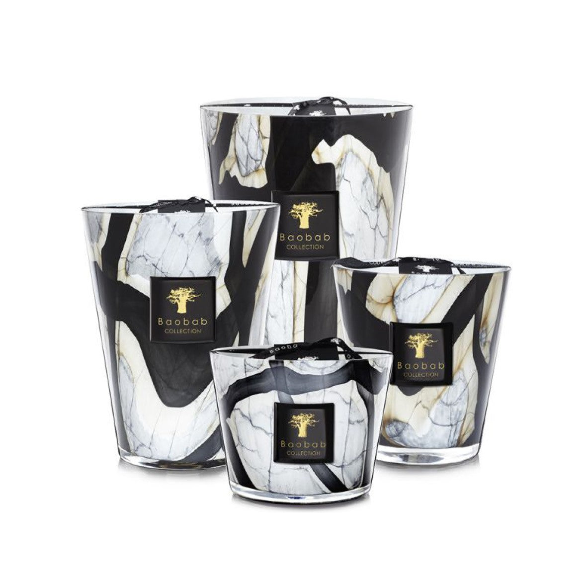 Bougie Stones Marble, Baobab Collection