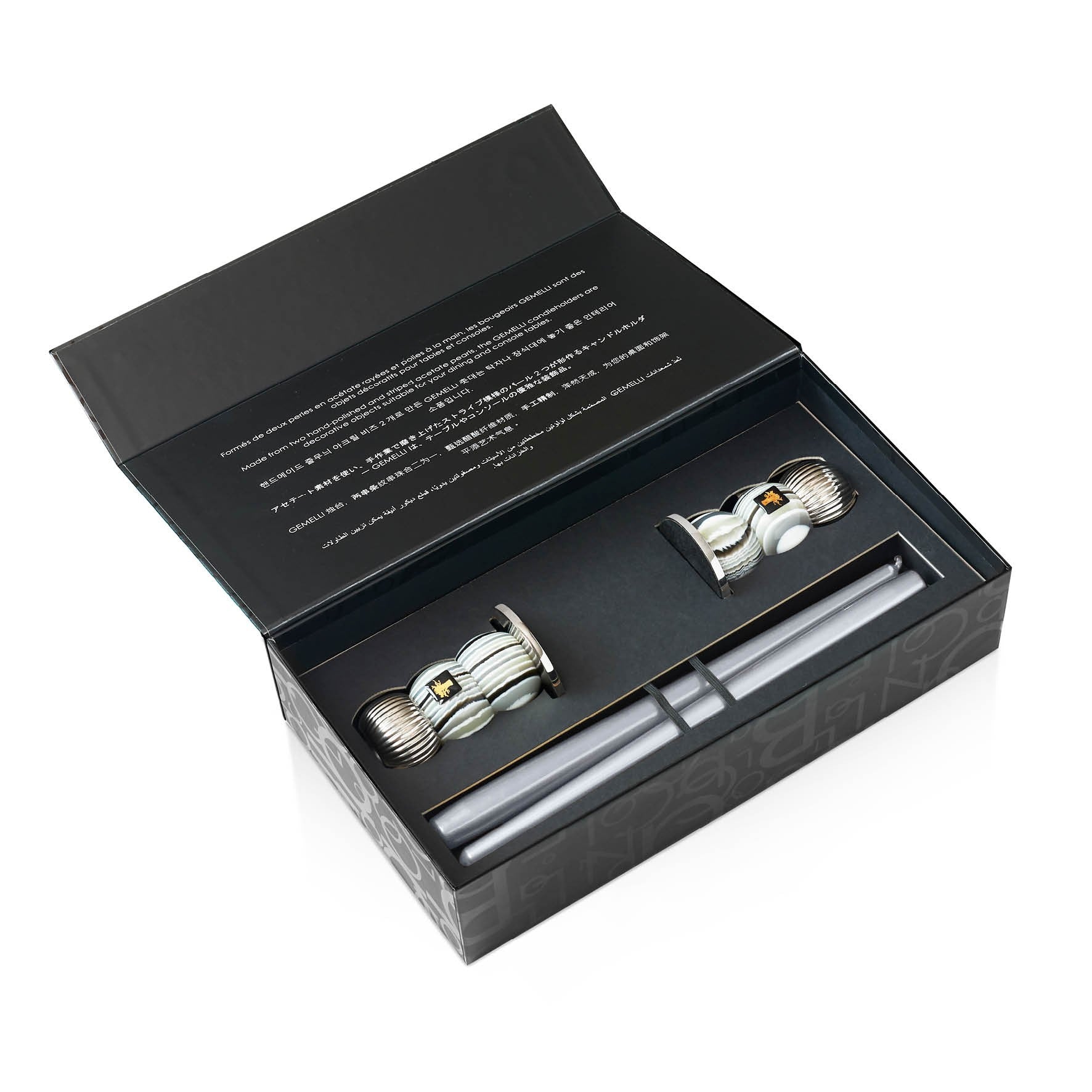 Bougeoirs Gemelli Silver, Baobab Collection, visuel 2