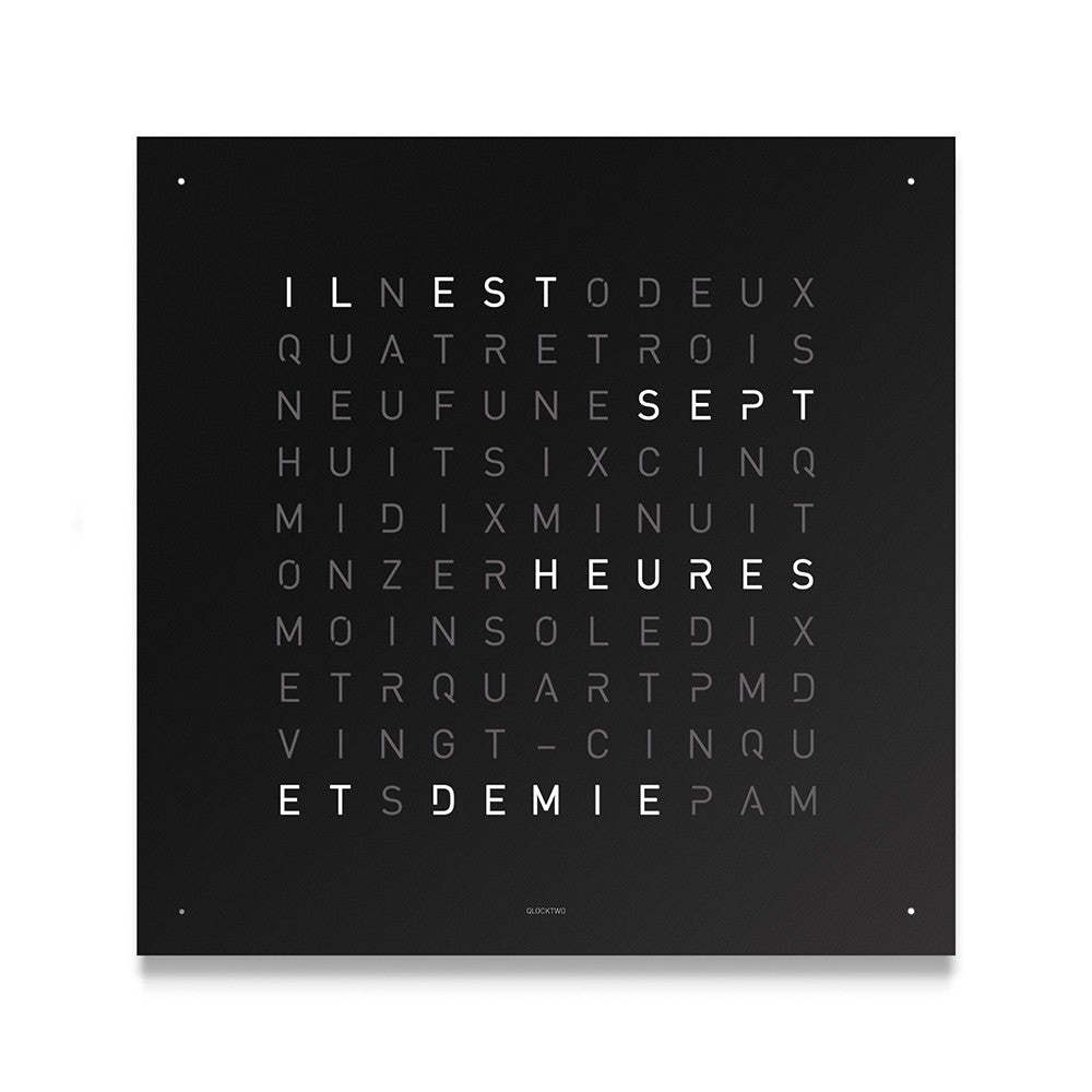 Façade acier laqué pour horloge Earth 45, Qlocktwo