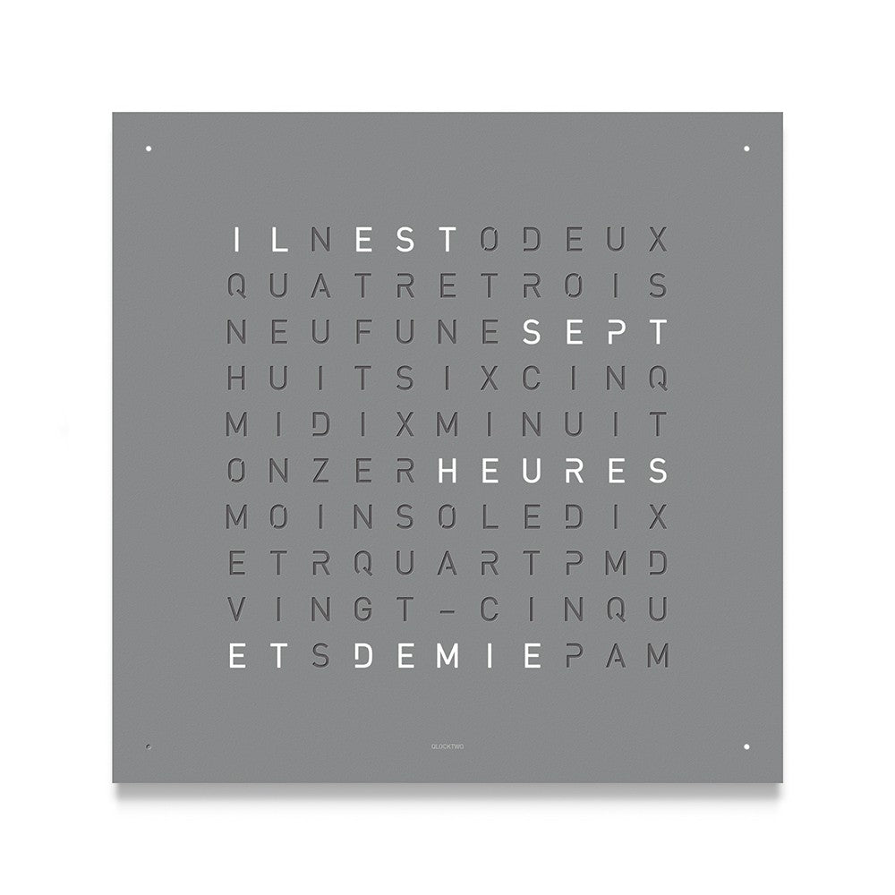 Façade acier laqué pour horloge Earth 45, Qlocktwo, visuel 2