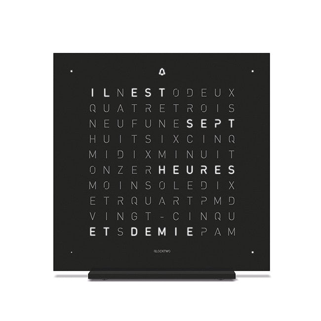 Façade Deep Black pour horloge de table Earth 13,5, Qlocktwo, visuel 2