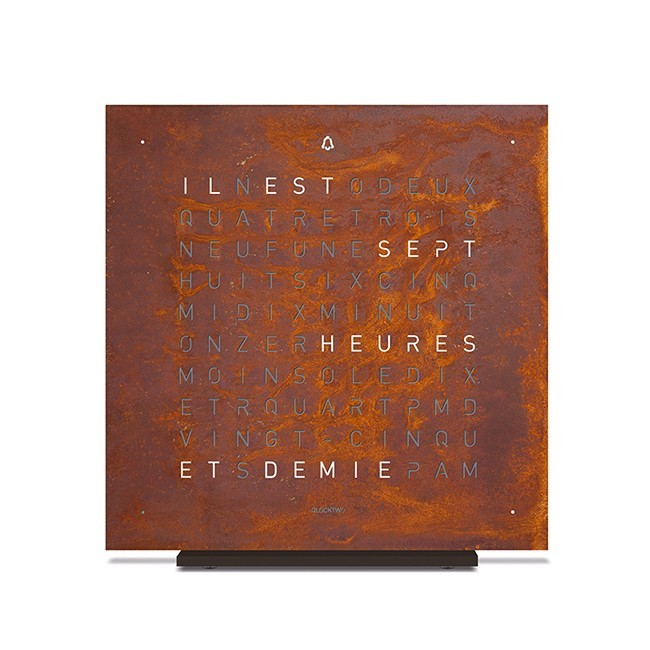 Façade Rust pour horloge de table Earth 13,5, Qlocktwo, visuel 2