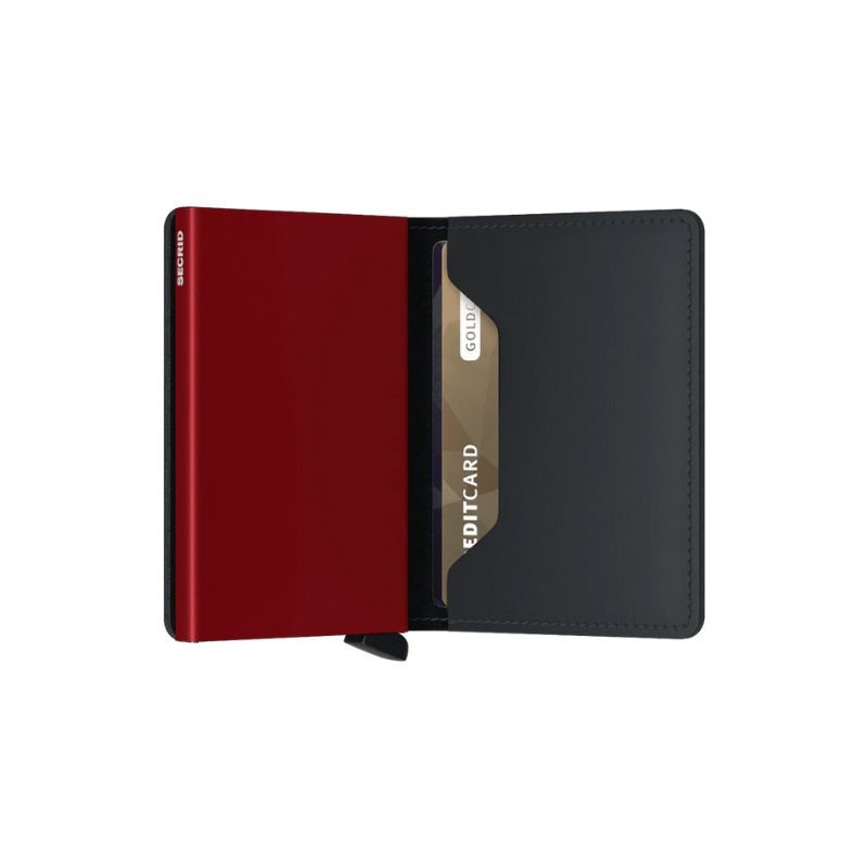 Porte-cartes Slim (Matte Black&red), Secrid, visuel 4
