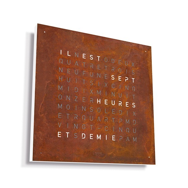Horloge Earth 45 - Façade Creator's Edition Rust, Qlocktwo