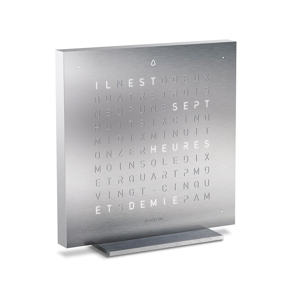 Horloge de table Earth 13,5 - Full metal, Qlocktwo