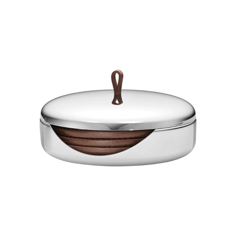 Set de 4 sous-verre en cuir Sky, Georg Jensen, visuel 2