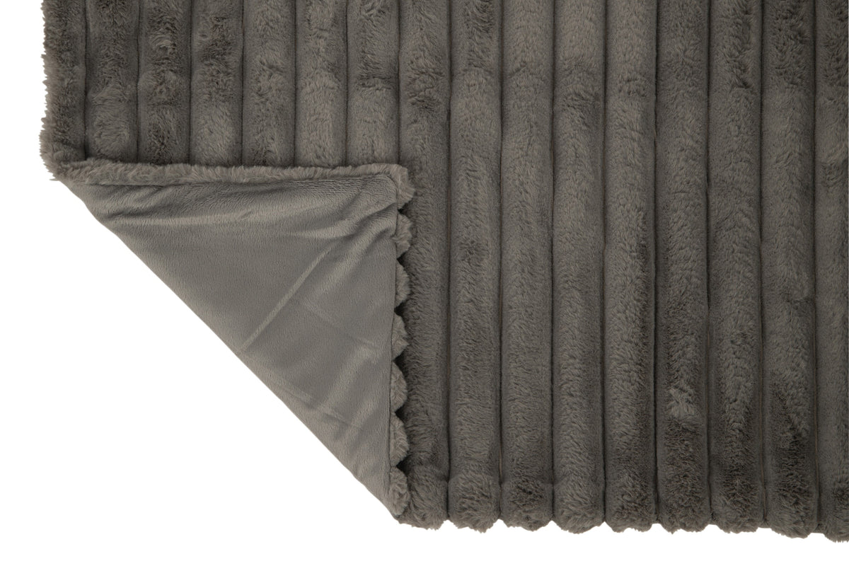 Plaid Rayure fourrure synthétique 130x180cm, Jolipa
