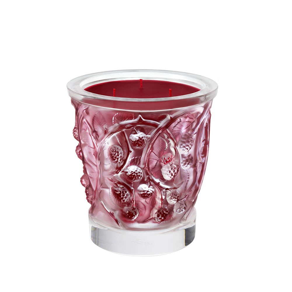 Bougie Lalique - Vase de cristal Epines, Lalique