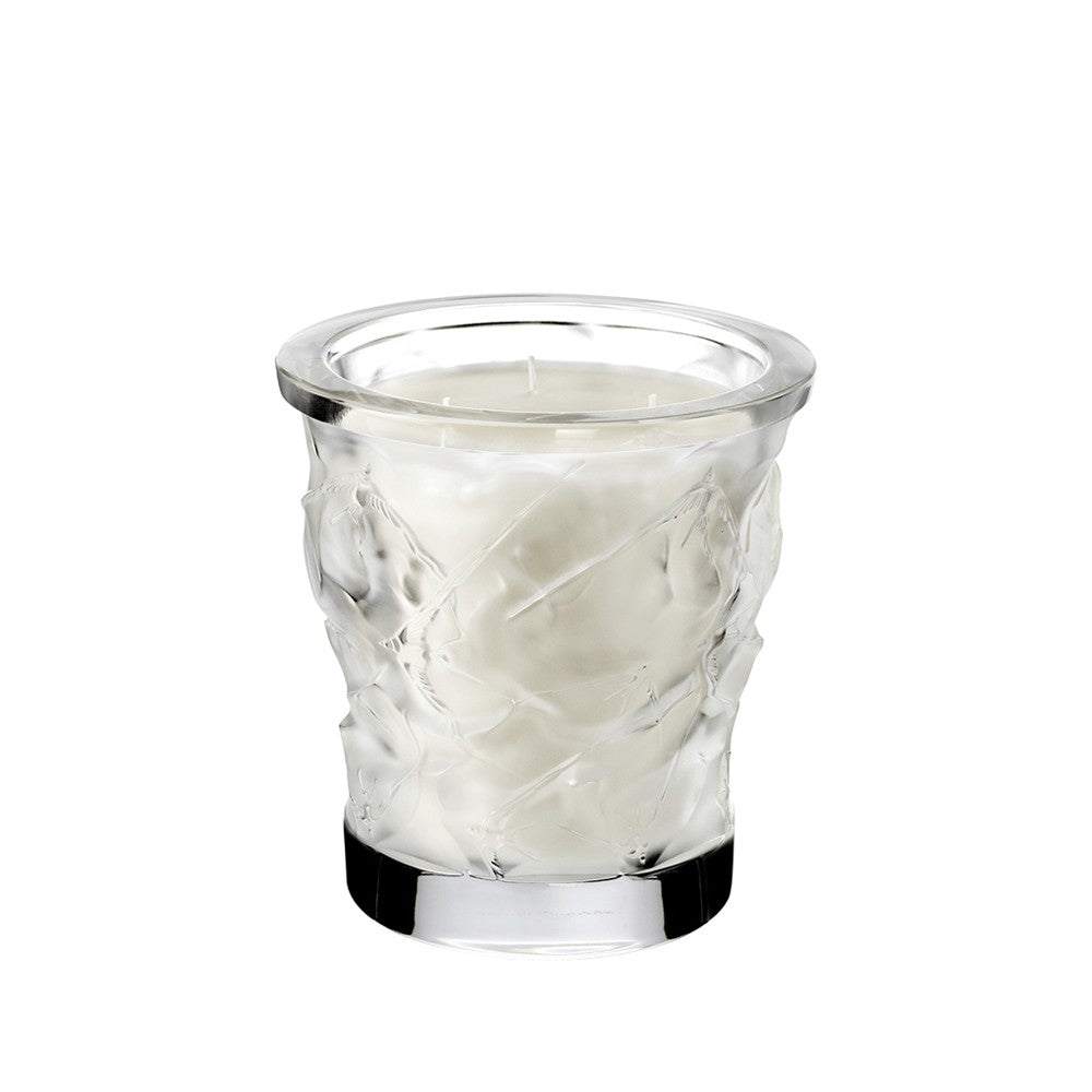 Bougie Lalique - Vase de cristal Océans, Lalique