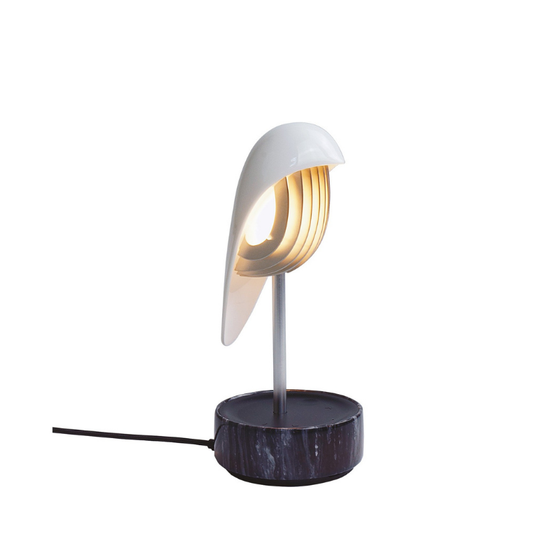 Réveil CHIRP Argent & Marbre noir, Daqi Concept