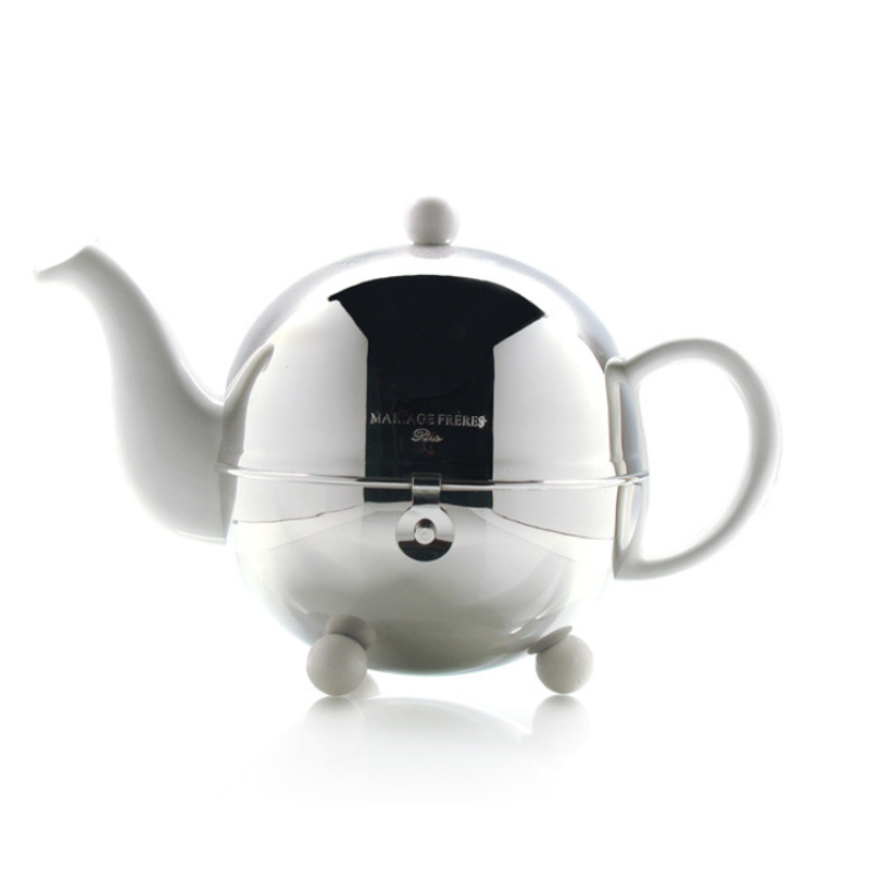 Théière blanche Art Deco 0,9 litre, Mariage Frères