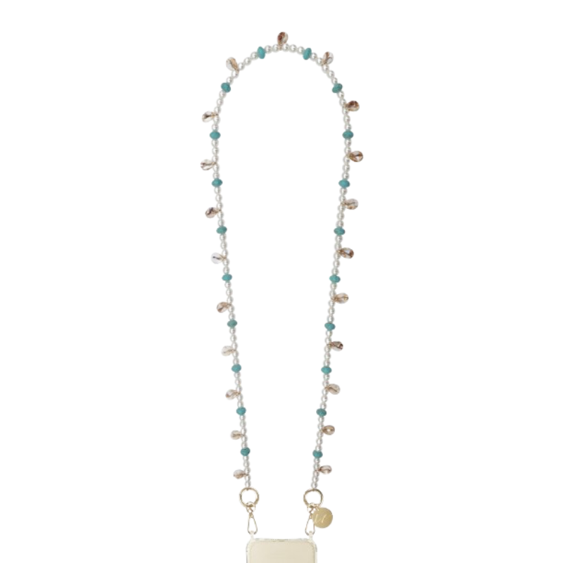 Chaine Aiden turquoise coquillages, La Coque Francaise