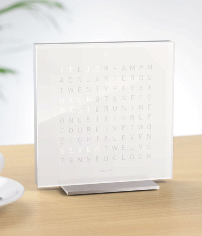 Horloge de table Earth 13,5 - acrylique Qolor, Qlocktwo, visuel 7