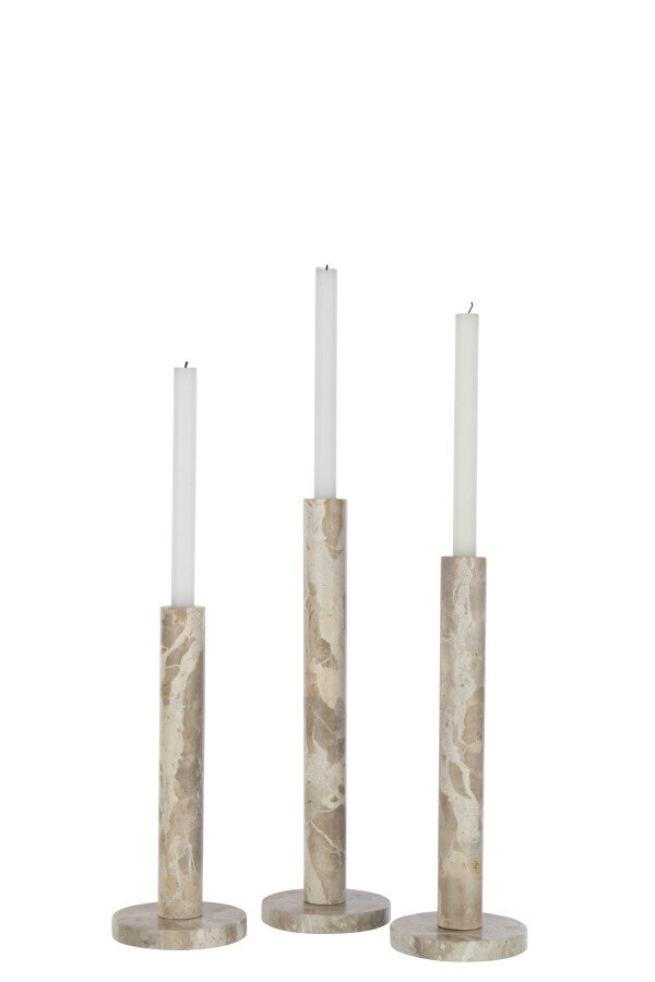 Set de 3 bougeoirs Marble, Jolipa