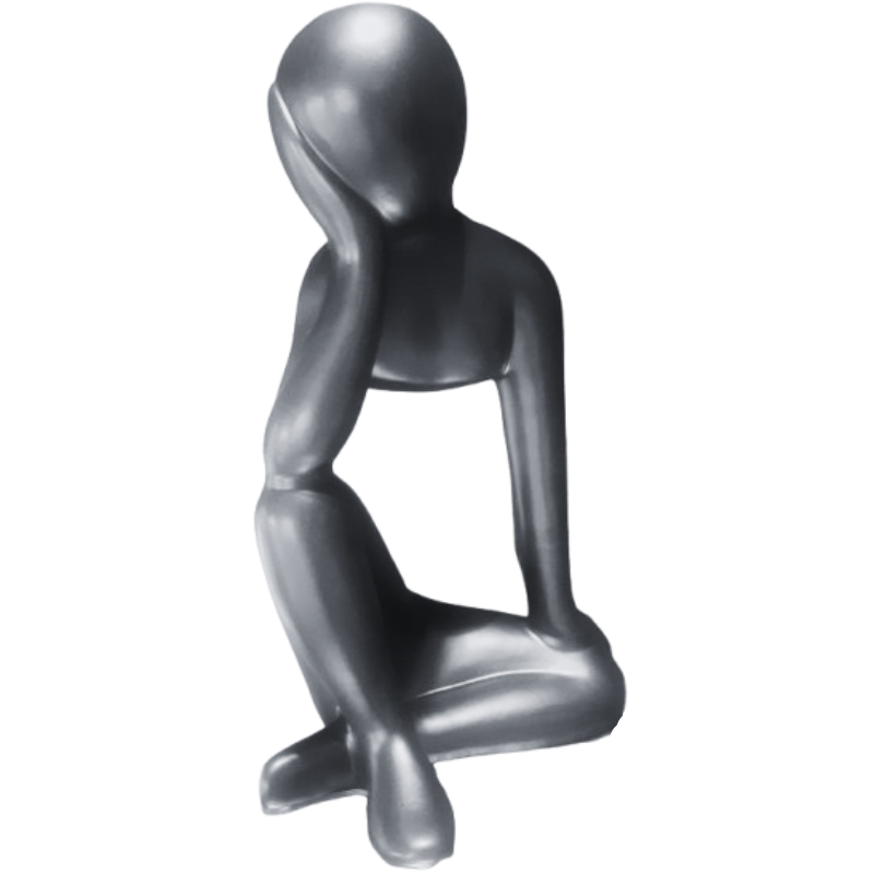 Statue PENSEUR noire, DRM