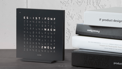 Horloge de table Earth 13,5 - Deep Black, Qlocktwo, visuel 7