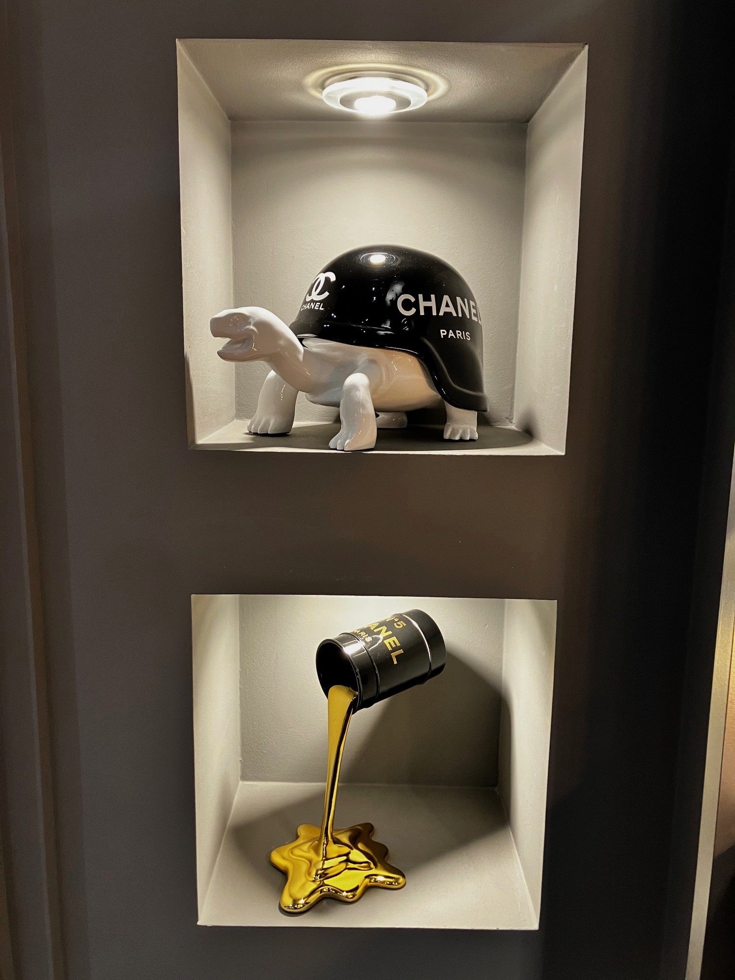 Tortue Gabrielle noire et blanche, Naor 26, visuel 2