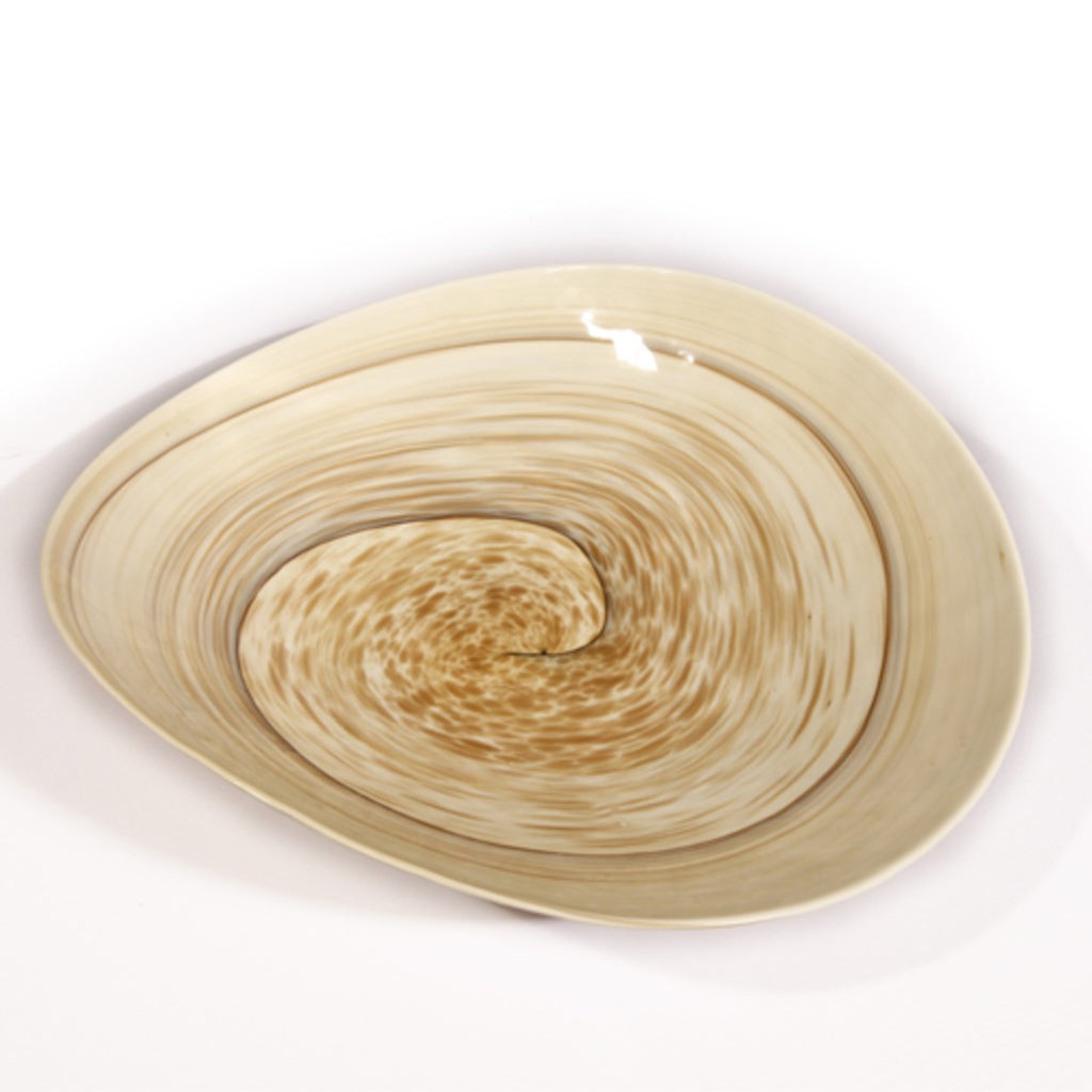 Coupelle Murano PIEGHETTA Avorio Striato - diamètre 18cm H14cm, Yalos, visuel 2
